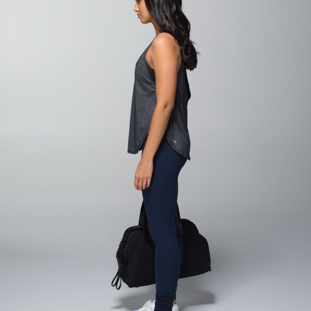 Lululemon Seek The Heat Tank Heathered Black / Black - Picture 3 of 11